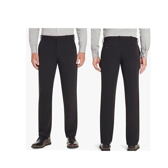 Van Heusen Men's Flex Straight Fit Flat Front Pant - Picture 1 of 5